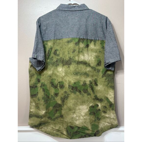 NWOT Crooks & Castles Green Map Tree Camo Short Sleeve Button Up Shirt Men's XL - Picture 12 of 12